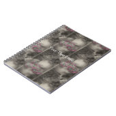 花オンアンティーク椅子自然アートパターン ノートブック (左側)