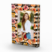 花オン白黒ストライプ金ゴールドドットカスタム フォトブロック (右)