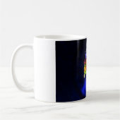 花オーバー顔 コーヒーマグカップ (左)