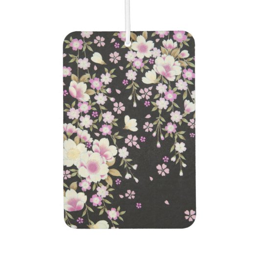 花カスケーディングピンクの花 カーエアーフレッシュナー (正面)