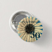 花カスタマイズのボタン私の誕生日 缶バッジ (正面&裏面)