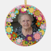 花カスタマイズリングや輪写真オーナメント セラミックオーナメント (正面)