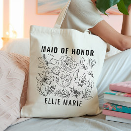 花カスタムメイド・オブ・オーナー（花嫁付き添い人）バッグブライダルパーティ トートバッグ