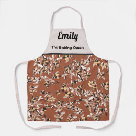花カスタムモダン柄エプロン エプロン