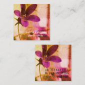 花カスタム付き名刺 スクエア名刺 (正面/裏面)