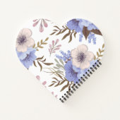 花カスタム心型螺旋 ノートブック (裏面)