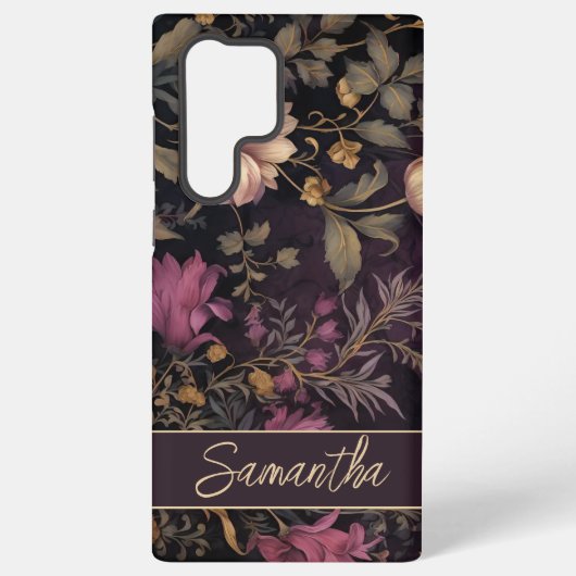花カスタム柄のサムスンの電話ケース SAMSUNG GALAXYケース (裏面)