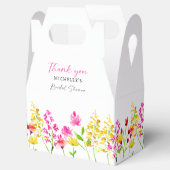 花カスタム ワイルドフラワー ブライダルシャワー スクリプト フェイバーボックス (オープン)