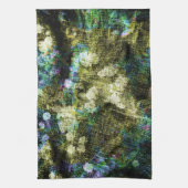 花カッコいいのユニークトレンディーデジタル芸術 キッチンタオル (縦)