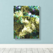 花カッコいいのユニークトレンディーデジタル芸術 キャンバスプリント (インサイチュ (ウッドフロア))