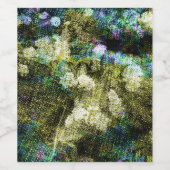 花カッコいいのユニークトレンディーデジタル芸術 ワインラベル (シングルラベル)