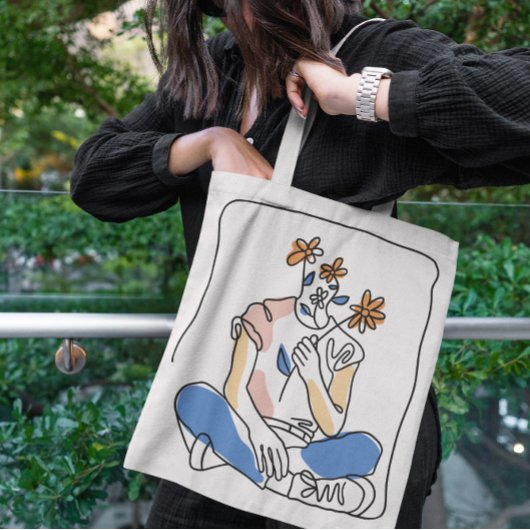 花カッコいい女 トートバッグ