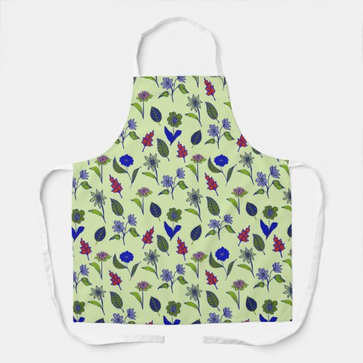 花カッコいい柄 エプロン (正面)