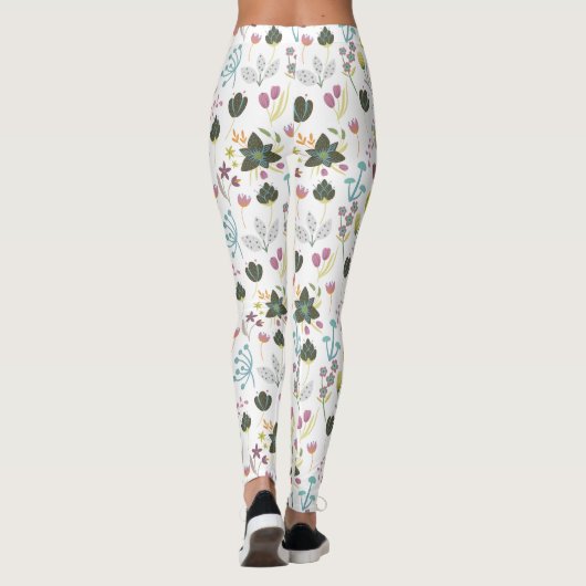 花カッコいい柄 レギンス (裏面)