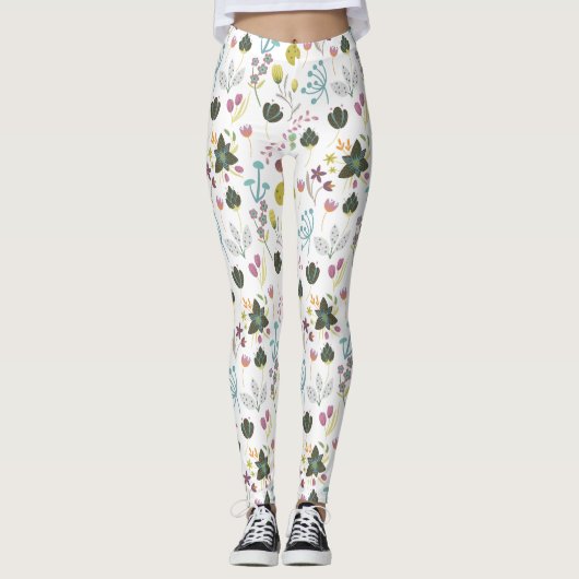 花カッコいい柄 レギンス (正面)