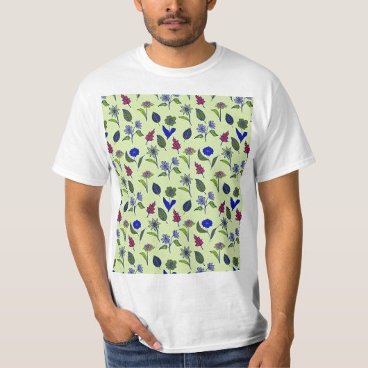 花カッコいい柄 Tシャツ (正面)