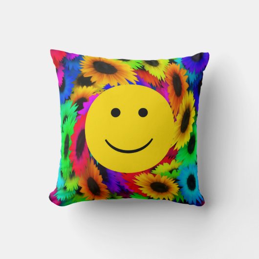 花カッコいい顔枕 クッション (正面)