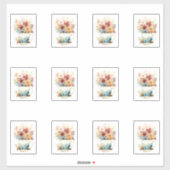 花カップ7 シール (シート)