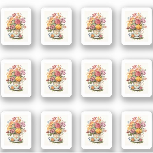 花カップ8 シール (正面)
