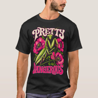 花カマキリ Praying+Mantis 危険なほど可愛い Tシャツ