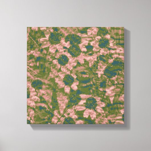 花カモフラージュ模様 キャンバスプリント (正面)