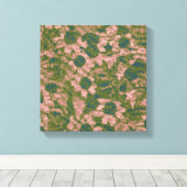 花カモフラージュ模様 キャンバスプリント (インサイチュ (ウッドフロア))