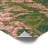 花カモフラージュ模様 ポスター (角)