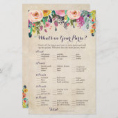 花カラフルあなたの財布のゲームの中に何が、ヴィンテージ (正面/裏面)