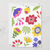 花カラフルおもしろい誕生日 招待状 (裏面)