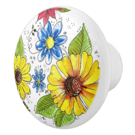 花カラフルお洒落園 セラミックノブ