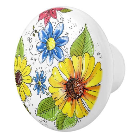 花カラフルお洒落園 セラミックノブ (右)