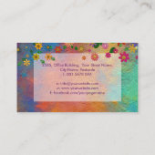 花カラフルお洒落芸術 名刺 (裏面)