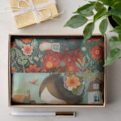 花カラフルが切り離された庭の少女 薄葉紙 (ギフト)