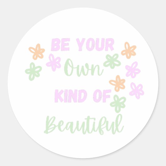 花カラフルで自分らしく美しくなる ラウンドシール (正面)