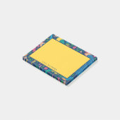 花カラフルとオウム ポストイット (アングル)