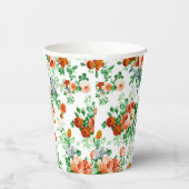 花カラフルとピンクと赤のバラ 紙コップ (右)