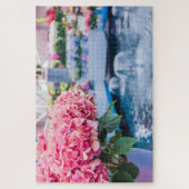 花カラフルと泉 ジグソーパズル (縦)