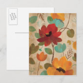 花カラフルと芽 ポストカード (正面/裏面)