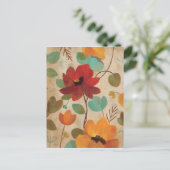 花カラフルと芽 ポストカード (スタンド正面)