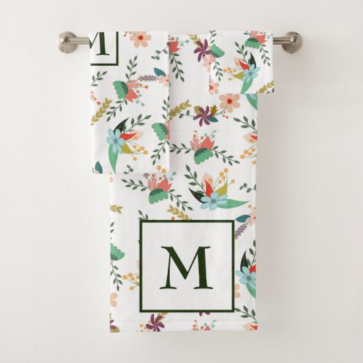 花カラフルと葉花 バスタオルセット (インサイチュ)
