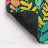 花カラフルと離れ花 マウスパッド (コーナー)