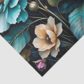 花カラフルと離れ黒背景II 薄葉紙 (詳細)