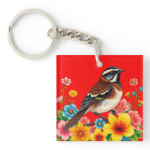 花カラフルに覆われた鳥