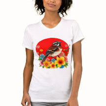 花カラフルに覆われた鳥