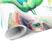 花カラフルのコラージュのシームレスなパターン ラッピングペーパー (ロールコーナー)