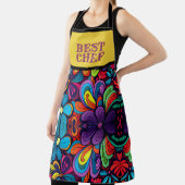 花カラフルのドードル最高のアート エプロン (インサイチュ)