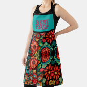 花カラフルのドードル最高のアート エプロン (インサイチュ)