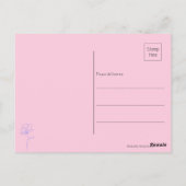 花カラフルのバレンタイン ポストカード (裏面)