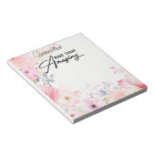花カラフルのメモ感動的帳 ノートパッド (アングル)
