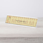 花カラフルの不思議の国 デスクネームプレート (正面)